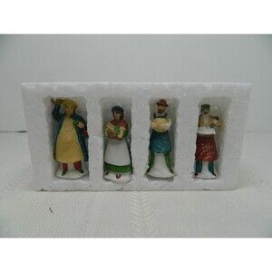 Dept 56 Heritage Village Shopkeepers Accessory #5966-8 Set Of 4 Original Box